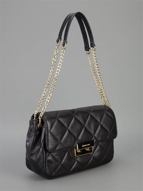 michael kors black star bag|Michael Kors quilted black bag.